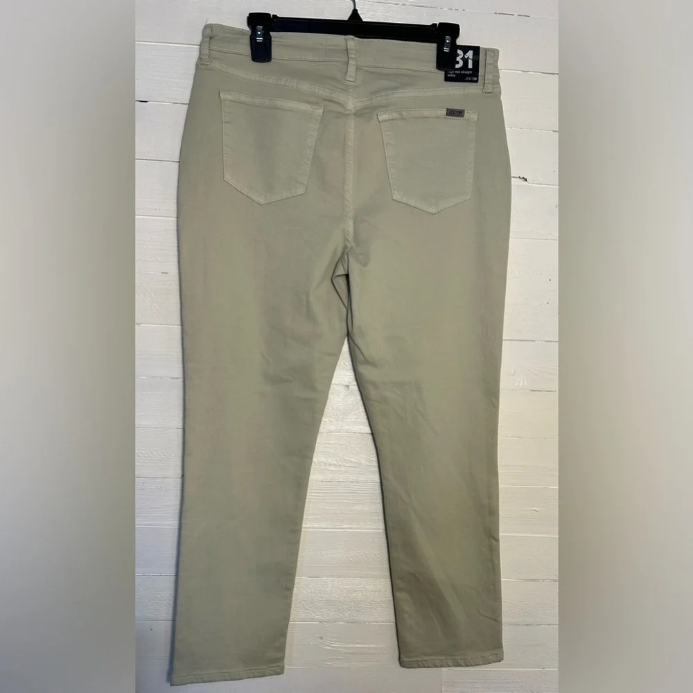 NWT Joes Jeans High Rise straight ankle pants, women’s size 31. Pear green.